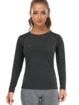 3-4 Pack Dry Fit Long Sleeve Tshirt for Women Moisture Wicking Long Sleeve Tee Outdoor Compression Running Workout Tops