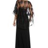 Womens Plus Sequined Long Evening Dress