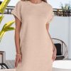 Womens Summer Dresses Fashion 2025 Short Sleeve Spring Mini Dress Casual Beach Vacation Clothes Dresses
