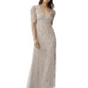 Women's Beaded Surplice Gown
