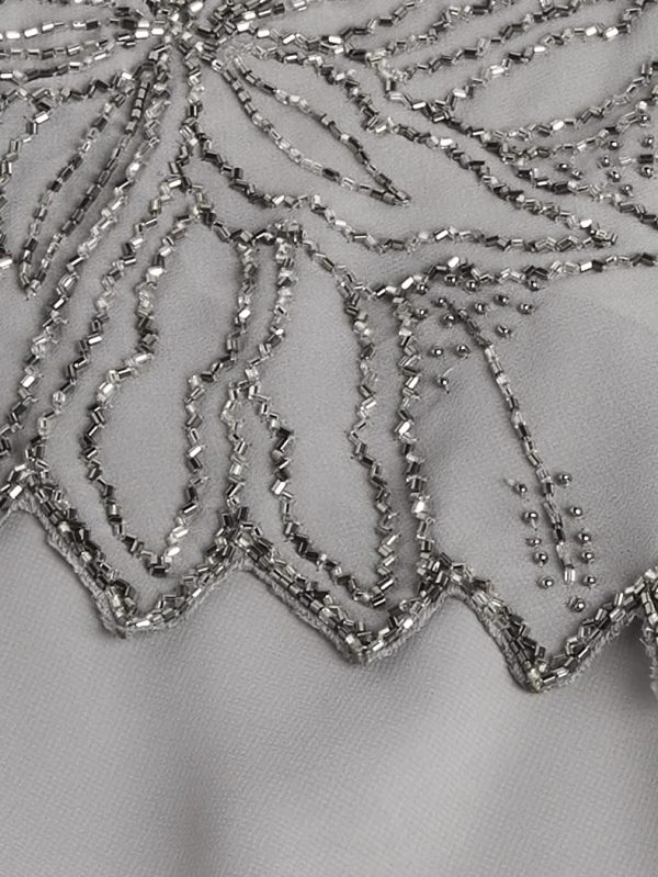 Women's BOAD Neck Asymetrical Beaded Dress