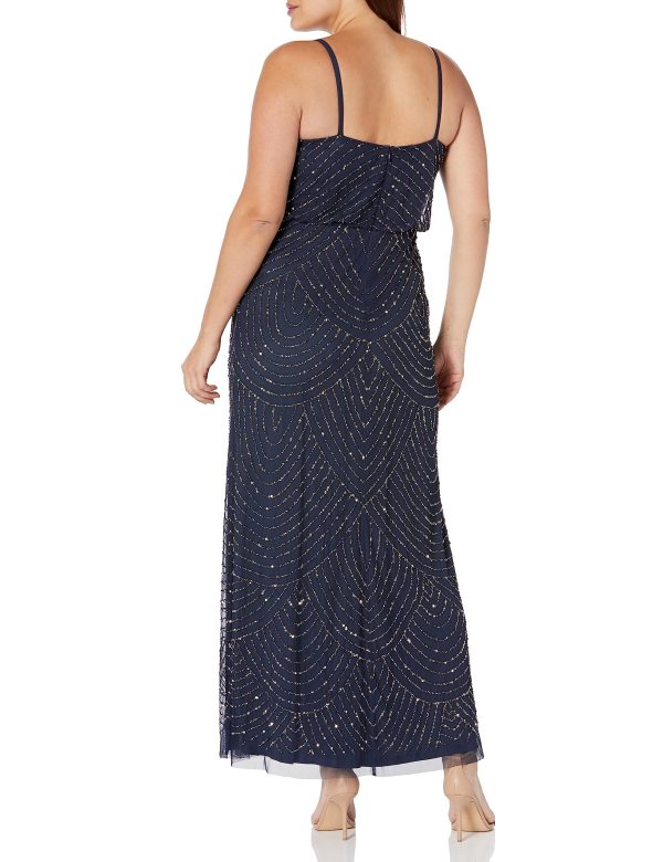 Women's Long Beaded Blouson Gown