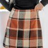 Women High Waist Plaid Skirt Bodycon Pencil Mini Skirts