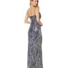 Women's Long Beded Sequin Placement Slit