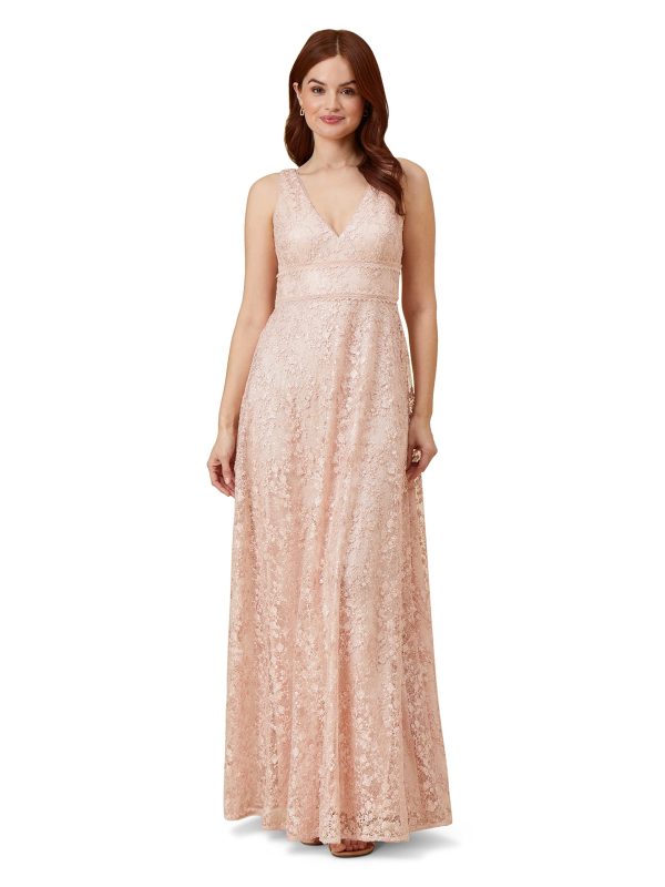 Women's Sequin Guipure Gown