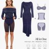 Sparkly Dresses for Women Long Sleeve Off The Shoulder Cocktail Dresses Bodycon Shapewear Mermaid Dress