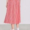 Gingham Long Skirts for Women Maxi Plaid Skirt A Line High Waist Summer Skirts Casual Trendy 2025