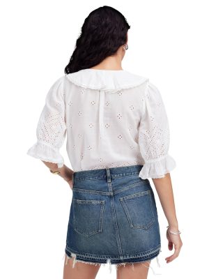 Women's 5 Pocket Postage Stamp Denim Mini in Croswell