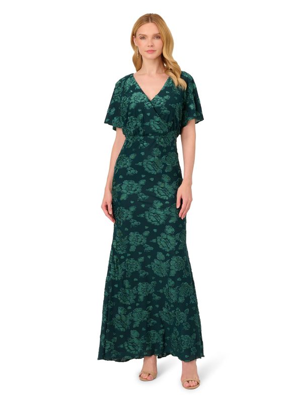 Women's Burnout Velvet Gown