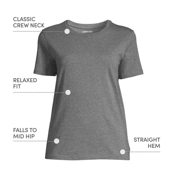 Women's Relaxed American-Grown Supima Cotton Crew Neck T-Shirt