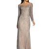 Women's Beaded Off Shoulder Gown