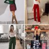 Womens Tops Ribbed Scoop Neck Knit Slim Fitted Casual Basic Tee Shirts for Women Fashion Trendy 2025
