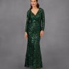 Women's Sequin Lace Long Gown