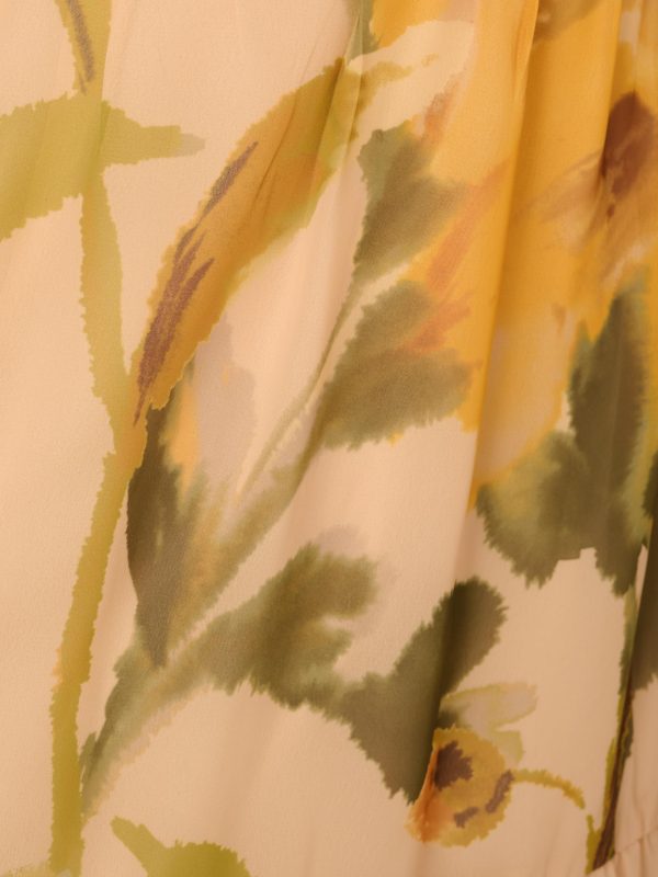 Women's Floral Organza Midi Dress