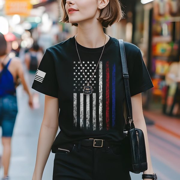 4th of July Shirts Women American Flag Patriotic Shirts USA Star Stripes Graphic T Shirt Short Sleeve Summer Tees