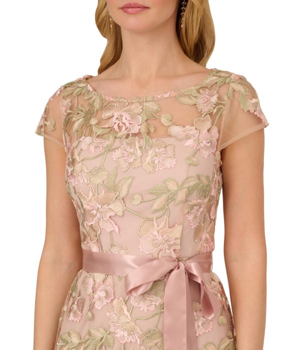 Women's Cascading Floral COLMN GWN, Merlot Multi/Nude