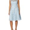 Women's Embroidered Midi Cocktail Dress