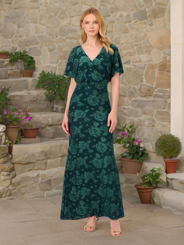 Women's Burnout Velvet Gown