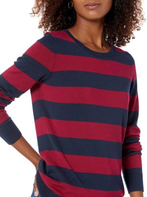 Women's Long-Sleeve Lightweight Crewneck Sweater (Available in Plus Size)
