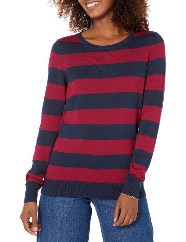 Women's Long-Sleeve Lightweight Crewneck Sweater (Available in Plus Size)