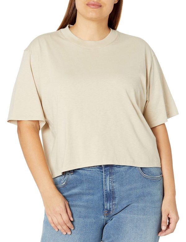 Women's Sydney Short-Sleeve Cropped Crew Neck T-Shirt