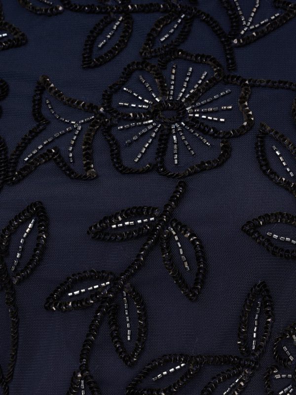 Women's Blouson Beaded Long Dress