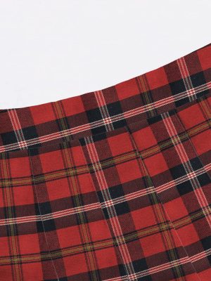 Girls Womens Pleated Mini Skirt Short High Waist School Uniform, 2Years - 4XL