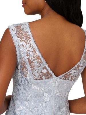 Women's Embroidered Midi Cocktail Dress