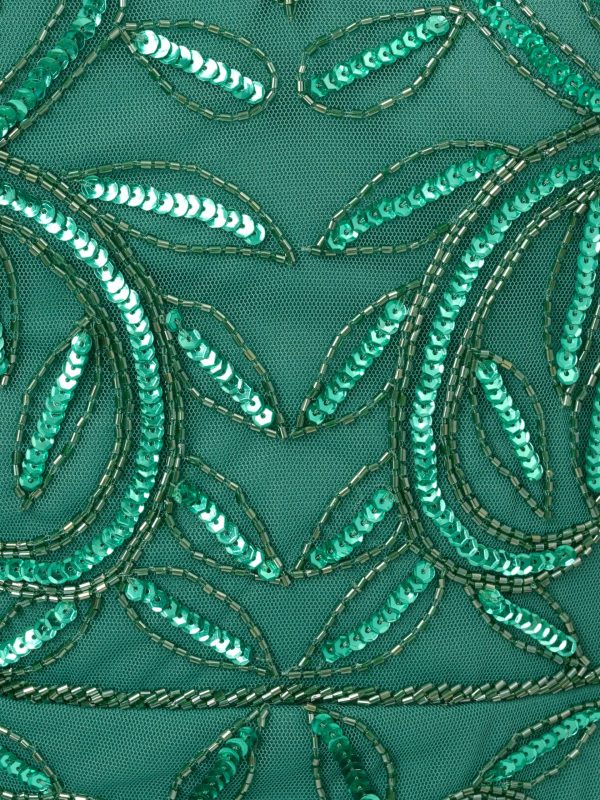 Women's Short Cut Out Beaded Sheath